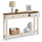 VASAGLE Konsolentisch, Beistelltisch, schmaler Sofatisch, mit 3 Schubladen und...