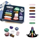Heilung Kristall Edelsteine Set，Chakra Steine Natürlicher Meditation Energie...