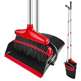 Luazvilkpsar Besen und Kehrschaufel Set, Kehrgarnitur Mit Kamm, Aufrechter...
