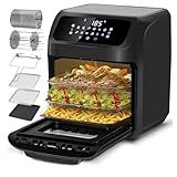 LLIVEKIT Heißluftfritteuse Heißluft-Backofen 12L, Mini-Backofen 1800W mit 6...