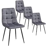 DEULINE Esszimmerstühle Essstühle Samtbezug Polsterstuhl Esszimmer Stuhl...