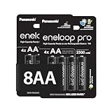 eneloop, AA/Mignon NI-MH Akku, 8er-Pack, Kapazität mit min. 2500 mAh,...