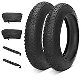 DFENG 2er Set Fahrradreifen 20 Zoll 20x4.0 Reifen Fatbike mit 2er Pack 20 Zoll...