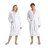 Möve Unisex Superwuschel Kapuzenmantel, Snow, M EU