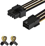 J&D 2er Pack 6 Pin auf 8 Pin PCI Express (PCIe) Grafikkarte Stromkabel Adapter -...