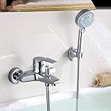 Auralum Badewannenarmatur mit Handbrause, Klassisch Badewannen Amaturen Set mit...
