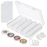 Münzkapseln, 100 Stück 30mm Münz Aufbewahrungbox, Klare Münze Kapseln mit...