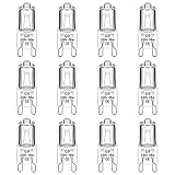 Caldarax 12 Stück G9 Halogen Glühbirnen 28W 230V Dimmbar, 2700K Warmweiße,...