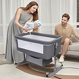 OSKOPWRC Baby Stubenwagen, höhenverstellbar, Nachttisch mit Schaukelfuß und...