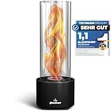 GLANZFEUER® Tischkamin - Premium Bio Ethanol Tischkamin - Tischfeuer Outdoor &...