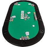 GAMES PLANET Faltbare Pokerauflage „Straight Flush“ mit Tasche, 208x106x3...