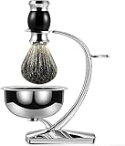 GRUTTI 3-in-1-Rasierset für Männer,Rasierhobel Ständer + Rasierpinsel aus...
