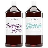 Belissia Glycerin 1000ml + Propylenglycol 1000ml - Hochreines VG Glycerin...