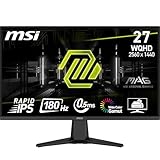 MSI MAG 275QF 27 Zoll WQHD Gaming Monitor - 2560 x 1440 Rapid IPS Panel, 180 Hz...