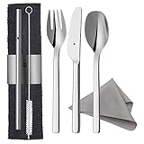 WMF my2Go, Edelstahl, Besteck Set 8-teilig, Outdoor Reisebesteck Set 1 Person,...