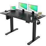 Claiks Höhenverstellbarer Schreibtisch 120x60cm, Schreibtisch Höhenverstellbar...