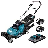 Makita DLM432PG2 Twin 18V (36V) Li-Ion LXT 43cm Rasenmäher komplett mit 2X...