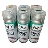 WLX Sprayfarben-Set. 6-Farben-Set je 400 ml. Schnelltrocknende glänzende...