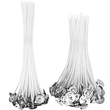 XINOUKJ 100 Kerzendochte in 2 Größen (10cm & 15cm) - Aus Natürlicher...