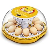 TRIOCOTTAGE Brutautomat Eier Inkubator für 12 Eier brutmaschine mit...