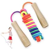 TNOMSNO Springseil Kinder, 250CM Verstellbare Springseil für Kinder Jump Rope...