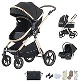 BEBBY 3-in-1 Kinderwagen KombiKinderwagen-Set 2-in-1 Buggy faltbar Luxus...