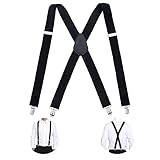 Laeeyin Hosenträger für Herren - Breit 3.5 cm Mit 4 Starken Metall Clips -...