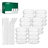 Gerippte Gläser Set (350ml x 6) Cocktailgläser Wellenförmige Wassergläser...