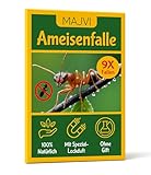 Ameisenfalle mit Spezial-Lockstoff – 9x Stück – Klebefalle zur Überwachung...