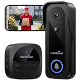 wansview Video Türklingel mit Kamera- 2K Doorbell Camera, Klingel Haustür,...