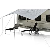 yourGEAR Wohnwagen Sonnensegel Caravan Tarp Sonnendach inkl. Aufstellstangen UV...