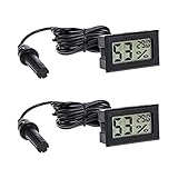 RUIZHI 2 Pcs Thermometer Innen,Thermometer für Innenräume,Mini LCD Digital...