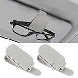 Lusofie 2 Stück Auto Visier Brillenhalter Für Auto Leder Sonnenbrillenhalter...
