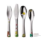 WMF Janosch Kinderbesteck Set 4-teilig, Kinderbesteck Edelstahl, Besteck Kinder...