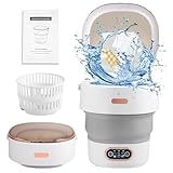 Mini Waschmaschine 13L,Portable Washing Machine Mit Schleuder,Reisewaschmaschine...