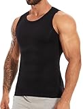 MISS MOLY Shapewear Herren Tank Top Ärmellos Kompressionsshirt Schwarz M