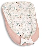 PaLulli 120x60 cm Babynest Babynestchen XXL Babykokon 2seitig 100% Baumwolle...
