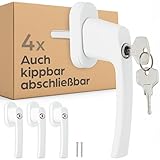Prowiste 4 Abschließbare Fenstergriffe Weiß -...