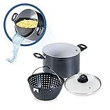 Genius Cerafit Magic Pot Kochtopf-Set 24cm - Topf 6,4l mit Siebeinsatz &...