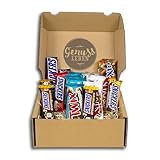 Genussleben Box mit 1kg Mix Snickers und Twix Riegeln im Mix, Schokoriegel in...