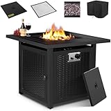 TLSUNNY Gas Feuerstelle, Feuerstelle inkl. Wasserfeste Schutzhülle,...