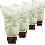 Muzhira 4pcs Winterschutz-Haube, 50g/m² 60cm x 80cm Frostschutzhaube für...
