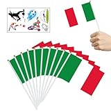 10-Stück Italien Handflagge, Italien Handgehaltene Mini Flagge, Italienische...