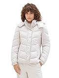 TOM TAILOR Damen 1037565 Steppjacke mit Abnehmbarer Kapuze, 16339-clouds Grey, L