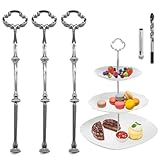 Trsnzul Etageren Stangen Set, Silber Bausatz Etagen Etageren Stäbe Etagere...