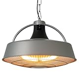 Aktobis Decken-Heizstrahler, Balkonheizer, Zeltheizer WDH-210S (Silbergrau + bis...