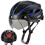 Favoto Fahrradhelm Herren mit Visier - Rücklicht Herausnehmbares Innenfutter...