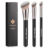 TEOYALL Foundation Kontur Conceal Pinsel Set, 3PCS Angewinkelte Synthetische...