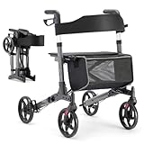 HEAO Rollator faltbar und leicht mit sitz, Aluminium rollatoren für...