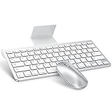 OMOTON Bluetooth Tastatur Maus Set für iPad, Tastatur mit Ständer für iPad...